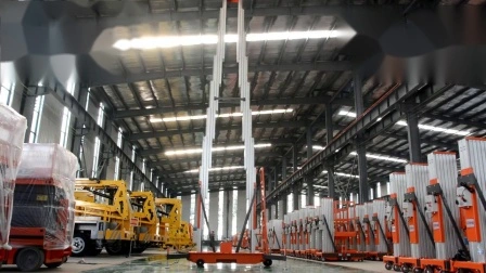 Piattaforma elevatrice per interni in lega di alluminio da lavoro aerea pulita a montante singolo da 10 m